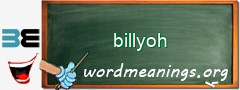 WordMeaning blackboard for billyoh